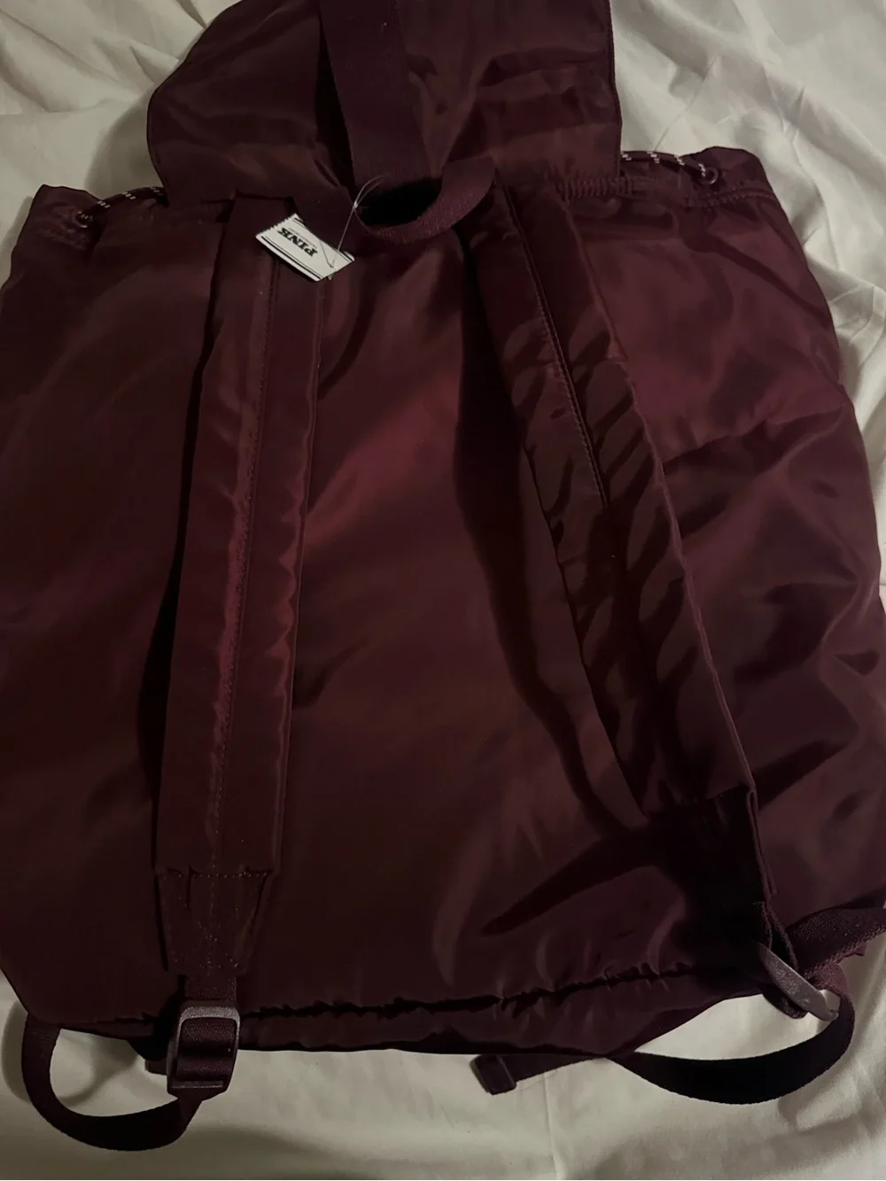 PINK Victoria's Secret Kids Burgundy Puffer Jacket with Utility Buckles